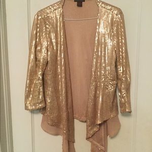 ROse Gold sequined Jacket M